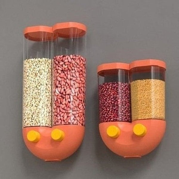 U -shaped wall-mounted design rice storage dispenser box
