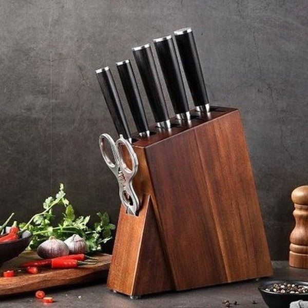 XINZUO Wooden Kitchen Knife Holder Block