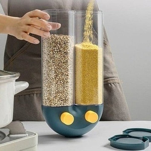 U -shaped wall-mounted design rice storage dispenser box