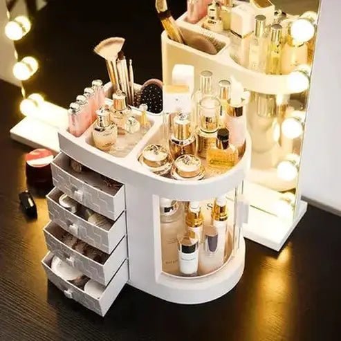 LED Desktop Makeup Organizer Box