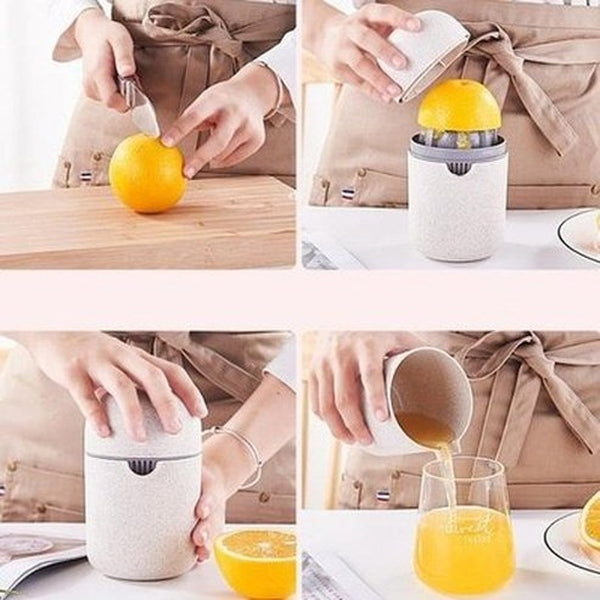 Manual Fruit Juicer Citrus Squeezer Lid Rotation