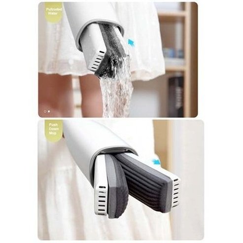 Automatic Self Wringing Mop Flat Mop Easy Mop With PVA Sponge Mop Heads Free Hand Wash Self Wringing For Bedroom Floor Cleaning. Type: Mops.