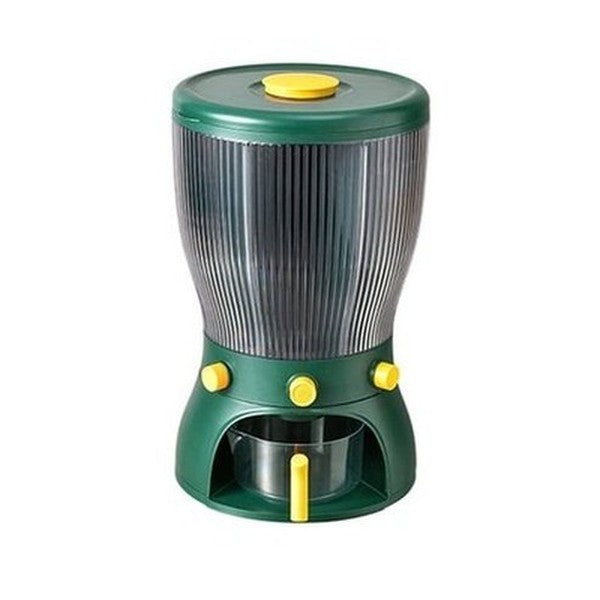 Round Grain Dispenser Bucket Storage Tank Grain Dispenser Moisture-proof Plastic Automatic Storage Rack Sealed Container Rice Storage Box. Food Storage Containers