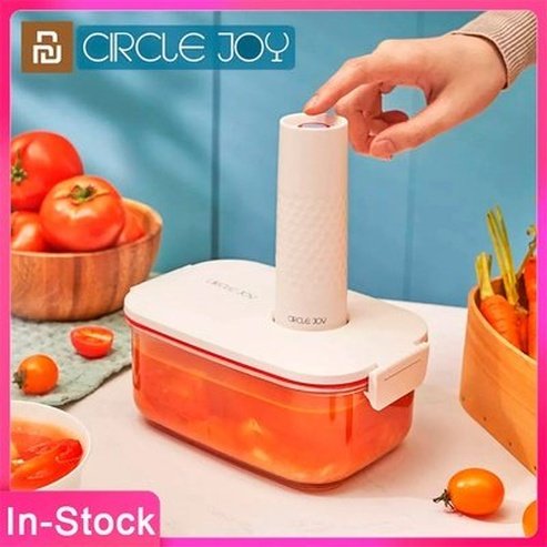 XIAOMI YOUPIN Circle Joy Electric Vacuum Fresh-keeping Box Set Vacuum Pump Antibacterial Preservation Portable Electric Food Vacuum Sealer. Type: Vacuum Sealers