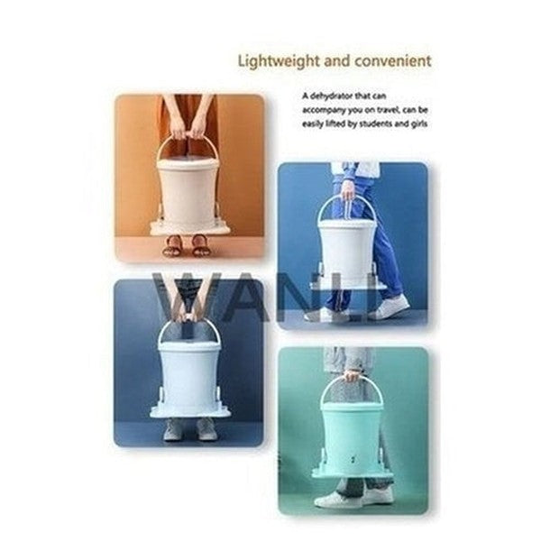 Manual Clothes Dehydrator Without Electricity Home Dormitory Hand Pulled Small Clothes Spin Mop Bucket Portable Washing Machine. Laundry Appliances: Dryers.