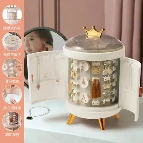 LED Desktop Makeup Organizer Box