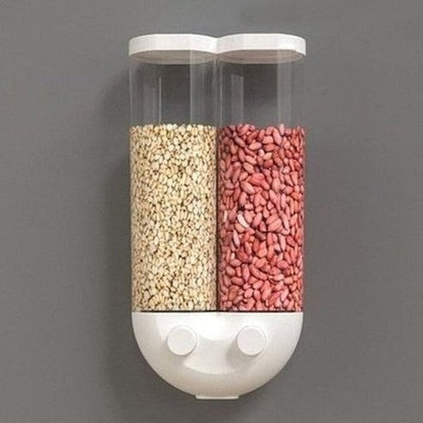 U -shaped wall-mounted design rice storage dispenser box