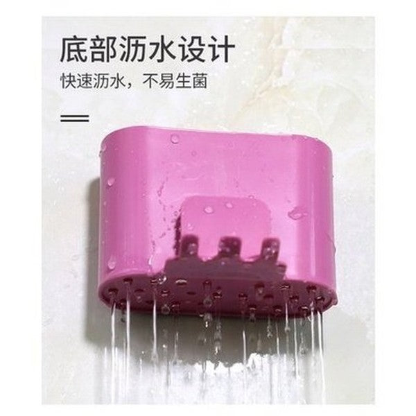 Plastic Wall Mount Toothbrush Rack Minimalist style toothbrush holder, bathroom punch-free toothbrush, toothpaste rack, Bathroom Accessories. Toothbrush Holders