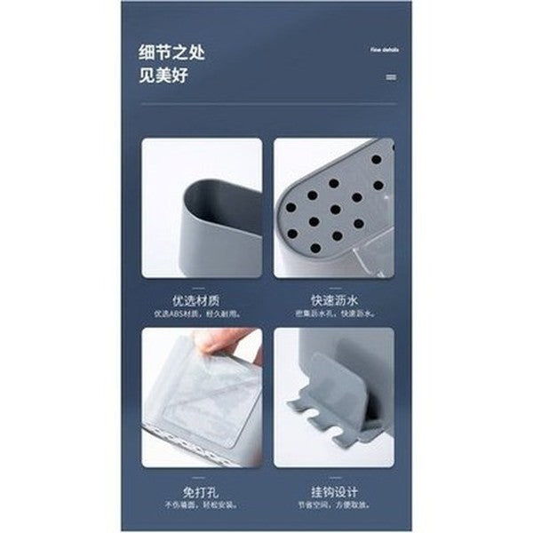 Plastic Wall Mount Toothbrush Rack Minimalist style toothbrush holder, bathroom punch-free toothbrush, toothpaste rack, Bathroom Accessories. Toothbrush Holders