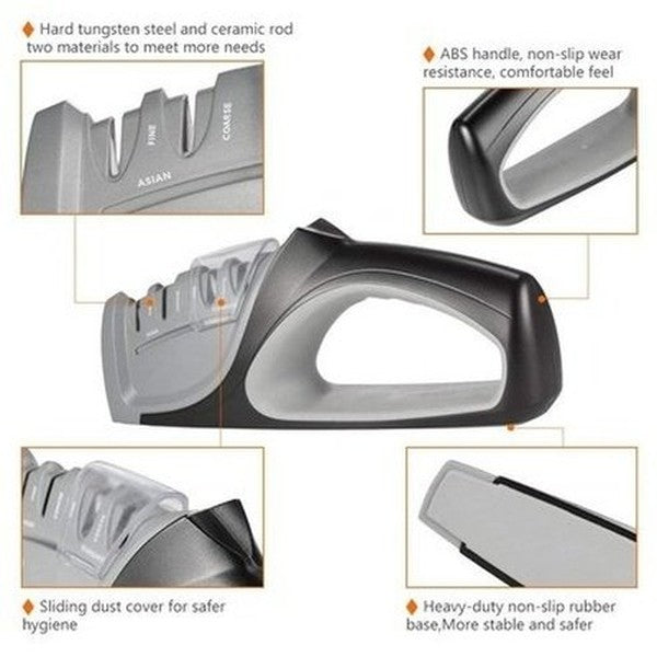 Nuoten Brand Precision Edge Professional Kitchen Knife Sharpener Sharpening Knives With 4 Stage Sharpening System. Type: Knife Sharpeners