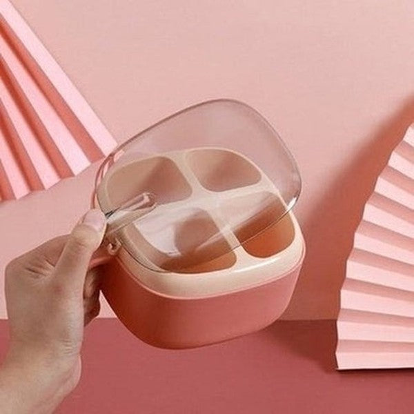 Creative Seasoning Jar Multi-grid Salt Sugar Chili Jar Kitchen Combination Set with Lid Spoon Household Four-grid Seasoning Box. Kitchen Organizers. Spice Organizers