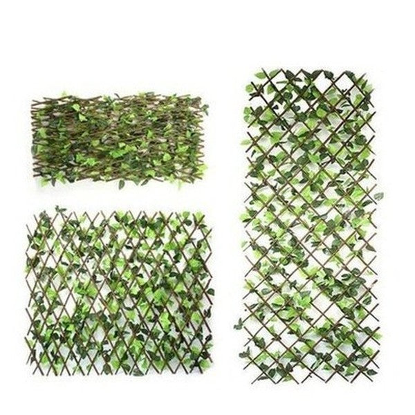 Simulation Fence Artificial Green Leaf Home Garden Decoration Wooden Telescopic Fence Climbing Frame Plants Ornament. Decor: Lawn Ornaments & Garden Sculptures