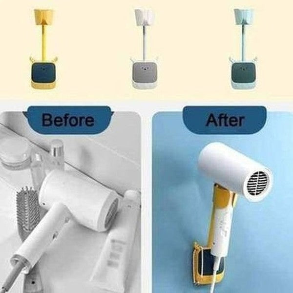 Hair Dryer Holder Wall Mounted Bathroom Organizer