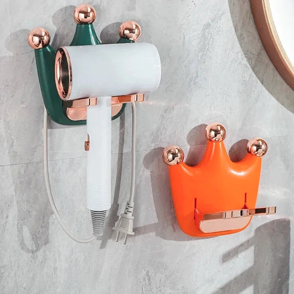 Hair Dryer Shelf Hair Dryer Bracket Wall Mounted Toilet Perforated Free