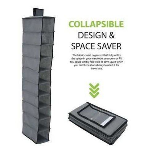 Hanging Bag 10 Layer Shoe Storage Rack Wardrobe Organizer