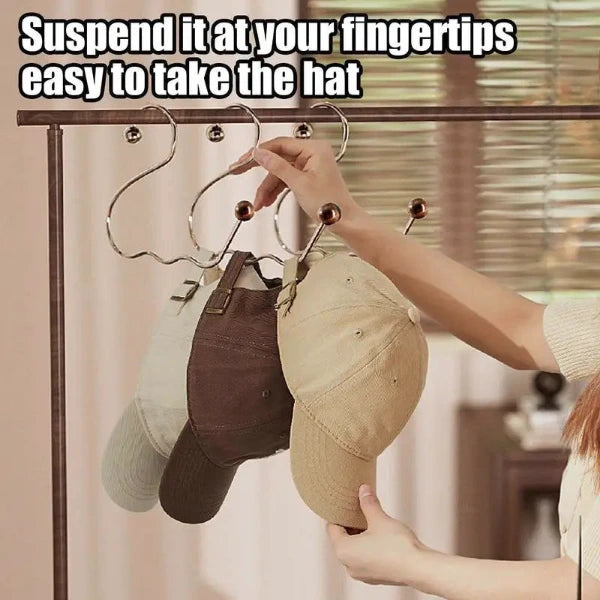 Hat Hanger Small Baseball Cap Organizer Slip-Resistant Bag Hooks Closet Mounted