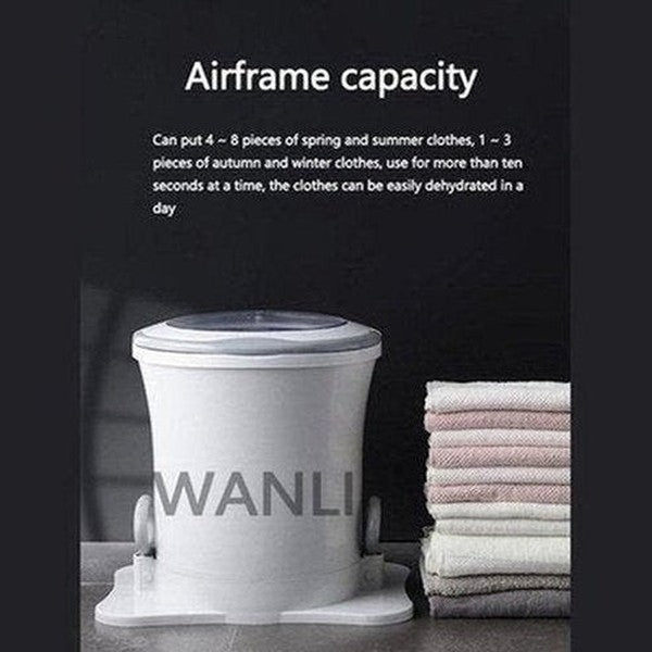 Manual Clothes Dehydrator Without Electricity Home Dormitory Hand Pulled Small Clothes Spin Mop Bucket Portable Washing Machine. Laundry Appliances: Dryers.