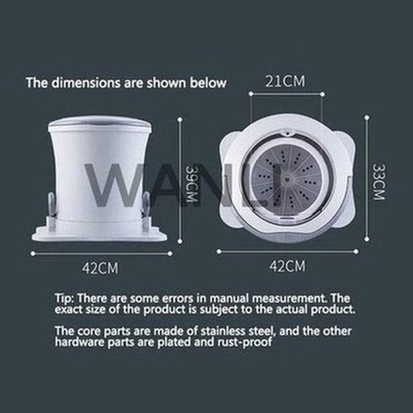 Manual Clothes Dehydrator Without Electricity Home Dormitory Hand Pulled Small Clothes Spin Mop Bucket Portable Washing Machine. Laundry Appliances: Dryers.