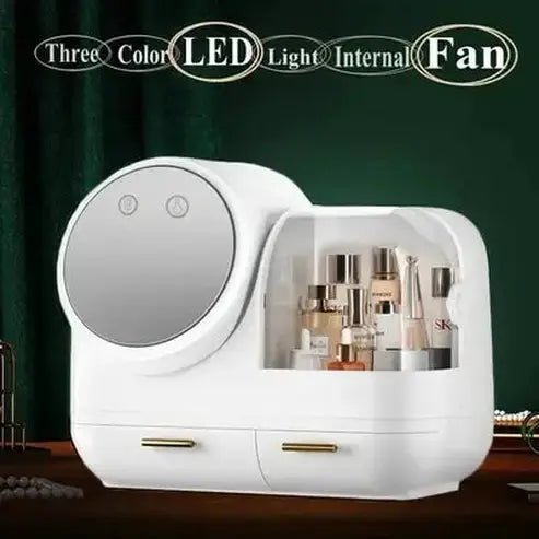 LED Desktop Makeup Organizer Box