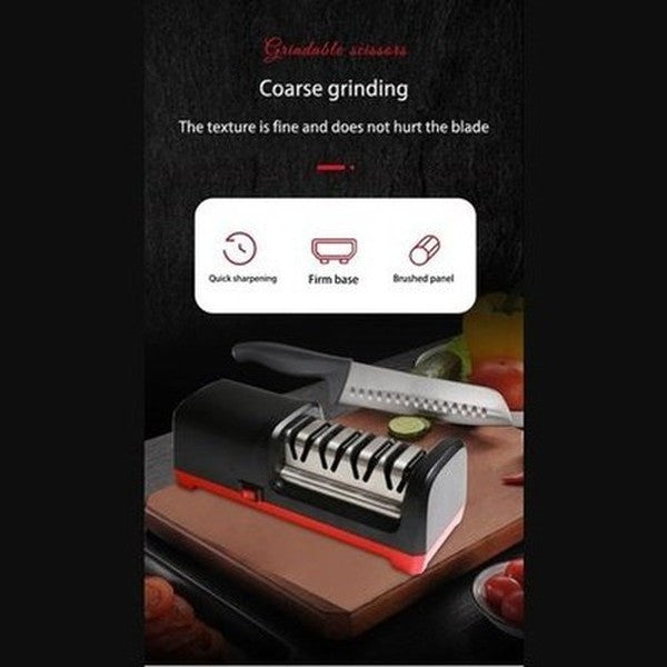 TAIDEA Top Level TG2102 Electric Diamond Steel Sharpener with 4 Slots for Kitchen Ceramic Knife Type: Sharpeners Rotational Speed: 2800 rpm.