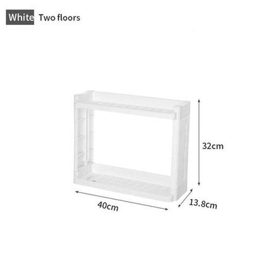 Bath Organizer Shelf Kitchen Storage Rack Shelves Rack with 4 Wheels Removable With Wheels Gap Holder