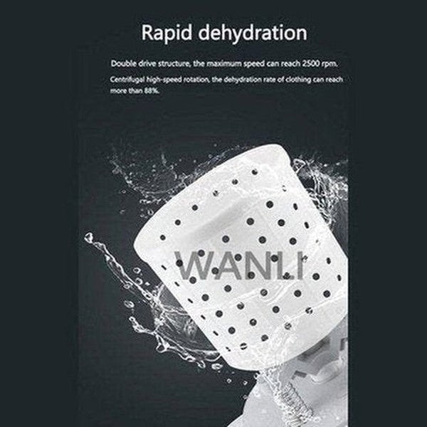 Manual Clothes Dehydrator Without Electricity Home Dormitory Hand Pulled Small Clothes Spin Mop Bucket Portable Washing Machine. Laundry Appliances: Dryers.