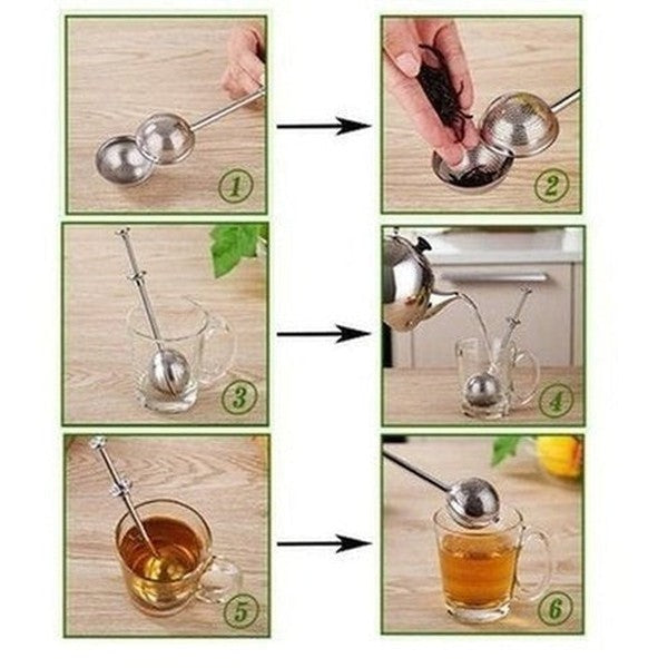 Stainless-Steel Tea Infuser Teapot Spice Ball Teapot Tray Spice Tea Strainer Herb Filter Teapot Accessories. Kitchen Tools & Utensils. Type: Tea Strainers .