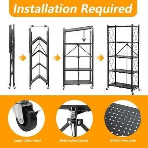 Heavy Duty Metal Shelf with Wheels