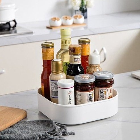 Spice Storage Box Kitchen Organizer Seasoning 360° Rotation Shelf Kitchen Seasoning Storage Box. Kitchen Tools & Utensils. Kitchen Organizers. Type: Spice Organizers.