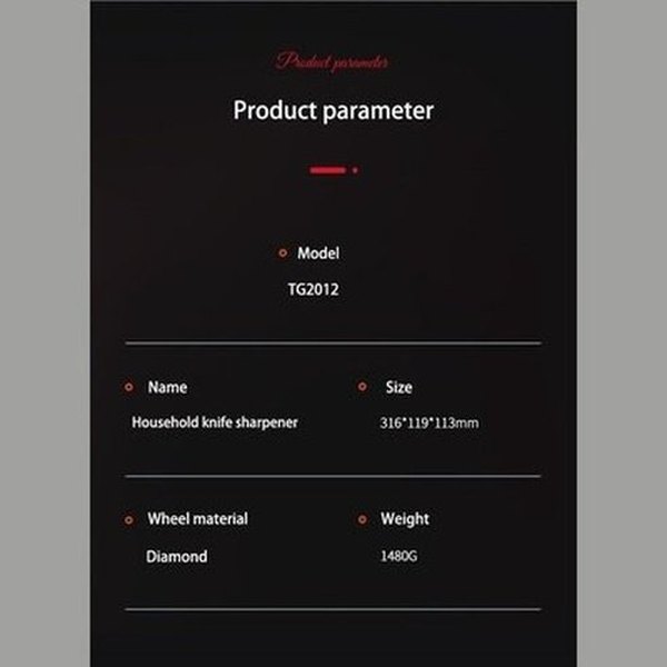 TAIDEA Top Level TG2102 Electric Diamond Steel Sharpener with 4 Slots for Kitchen Ceramic Knife Type: Sharpeners Rotational Speed: 2800 rpm.