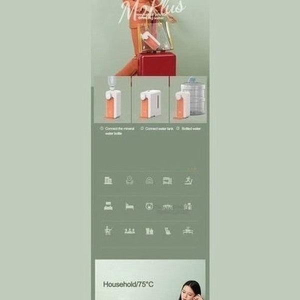 Xiaomi Mini Portable Water Dispenser High Temperature Resistance Desktop Cold Water Hot Water Mijia Home Drinking Machine. Kitchen & Dining: Kitchen Tools & Utensils.