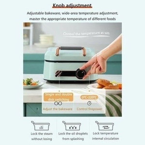 JIQI Household Baking Pan Electric Skillet Double-Sided Heating Pizza Pie Cooking Machine Crepe Pancake Maker BBQ Griddle. Kitchen Appliances: Food Cookers and Steamers