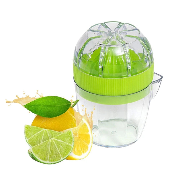 Lemon Squeezer with Lid, Plastic Manual Lemon Juicer, Orange Press Cup