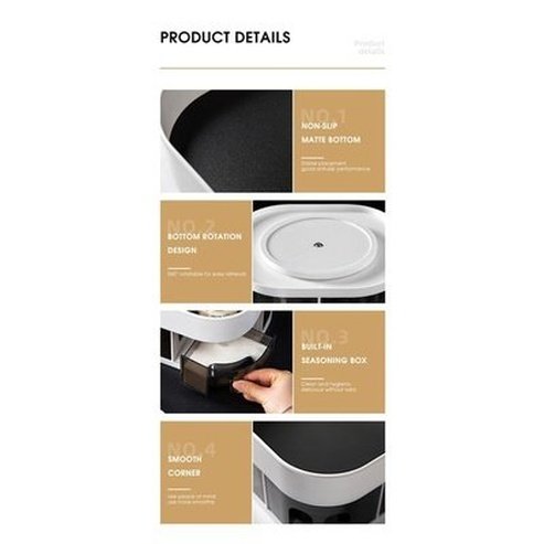 Spice Storage Box Kitchen Organizer Seasoning 360° Rotation Shelf Kitchen Seasoning Storage Box. Kitchen Tools & Utensils. Kitchen Organizers. Type: Spice Organizers.