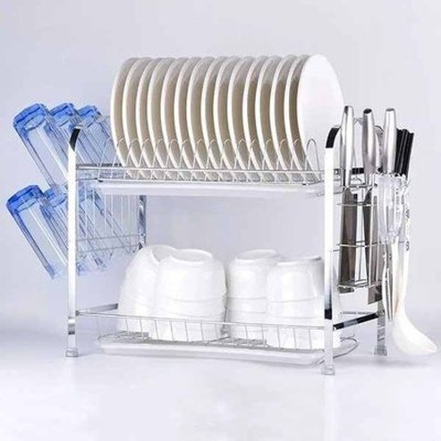 Home Drying Rack Dish Drainer With Drainboard