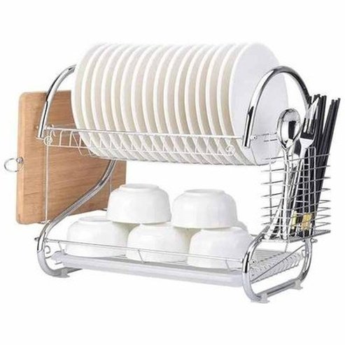 Home Drying Rack Dish Drainer With Drainboard