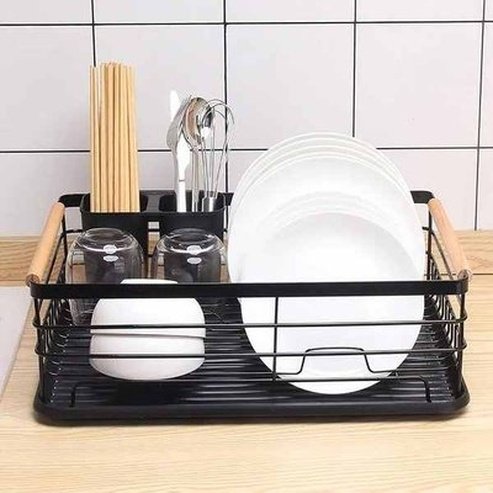 Home Drying Rack Dish Drainer With Drainboard