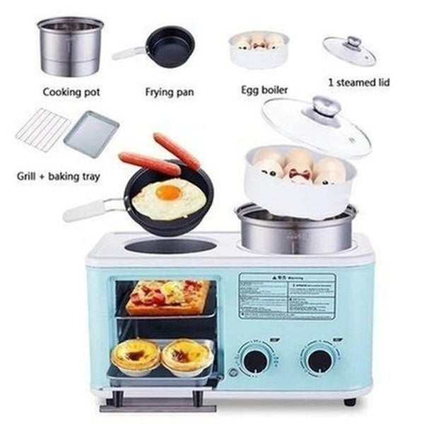 Household Electric 4 in 1 Breakfast Machine Mini Bread Toaster
