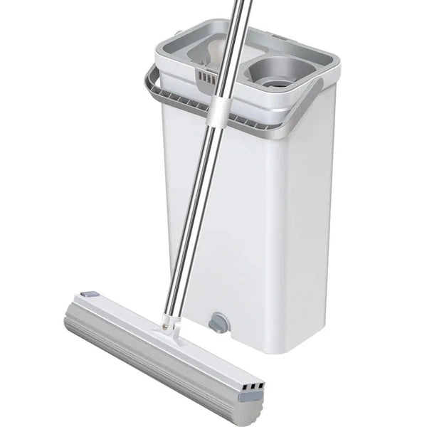 Household Cleaning Mop with Bucket Set, Hand Free Wash, Large Sponge Brush