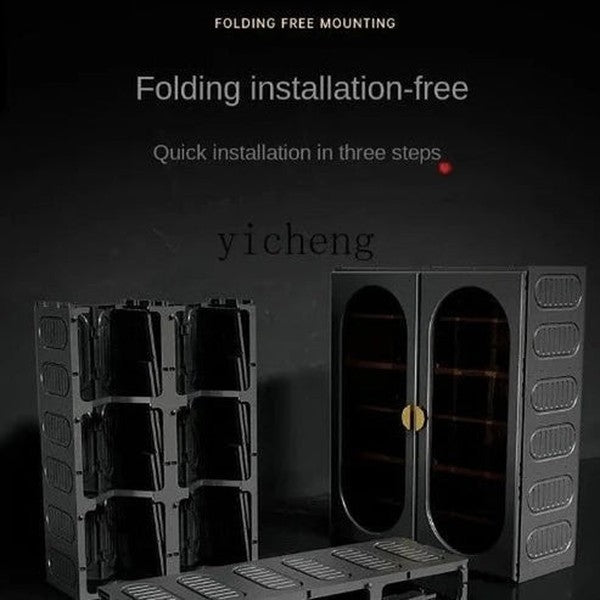 Indoor multi-layer plastic shoe rack without installation