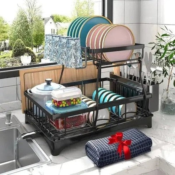 Kitchen Counter Dish Drainer Set
