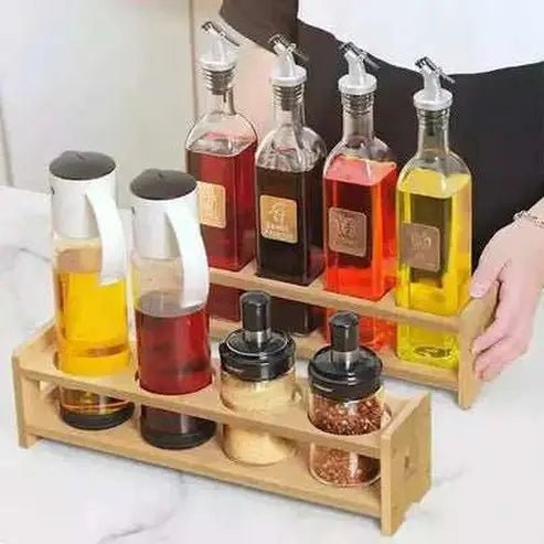 Kitchen Oil Bottle Seasoning Bottle Rack Spice Jars