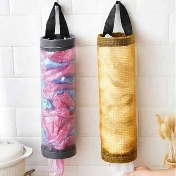 Kitchen Plastic Mesh Dispenser Organizer Trash Bags