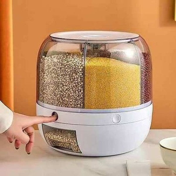 Kitchen Rotating Cereal Dispenser Rice Storage Food Organizer