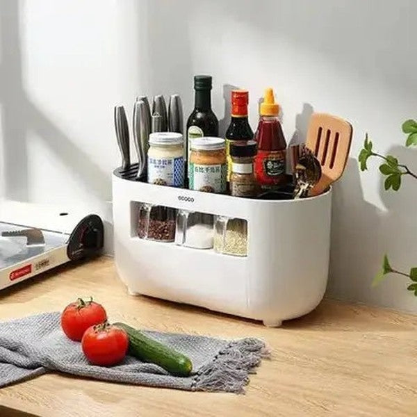 Kitchen Seasoning Storage Rack and Knife Holder
