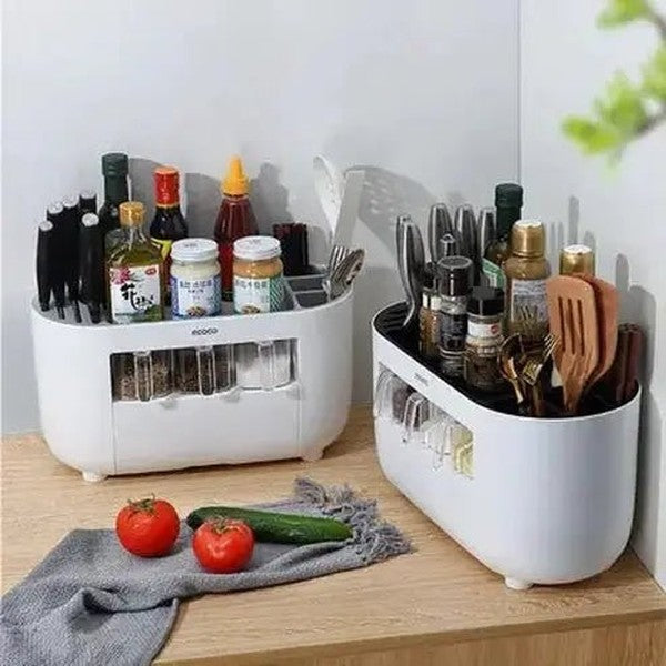 Kitchen Seasoning Storage Rack and Knife Holder