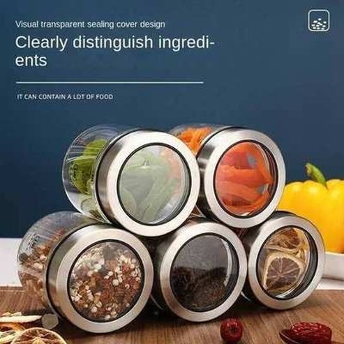 Kitchen Thread Sealing Mason Storage Tank With Stainless Steel Cover