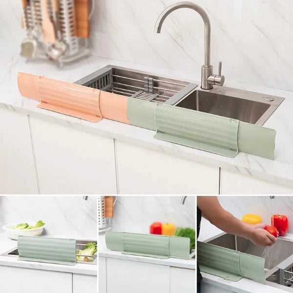 Kitchen Sink Baffle Washing Vegetable Fruit Protector Suction Cup