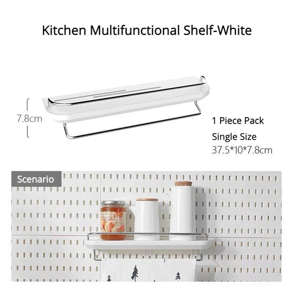 Kitchen Storage Rack Wall Mount Pegboard Combination with Hanger Hooks