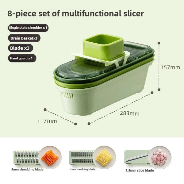 Kitchen Vegetable Slicer, Fruit Vegetable Tools, Food Chopper Cutter, Potato Cutter, Garlic Press